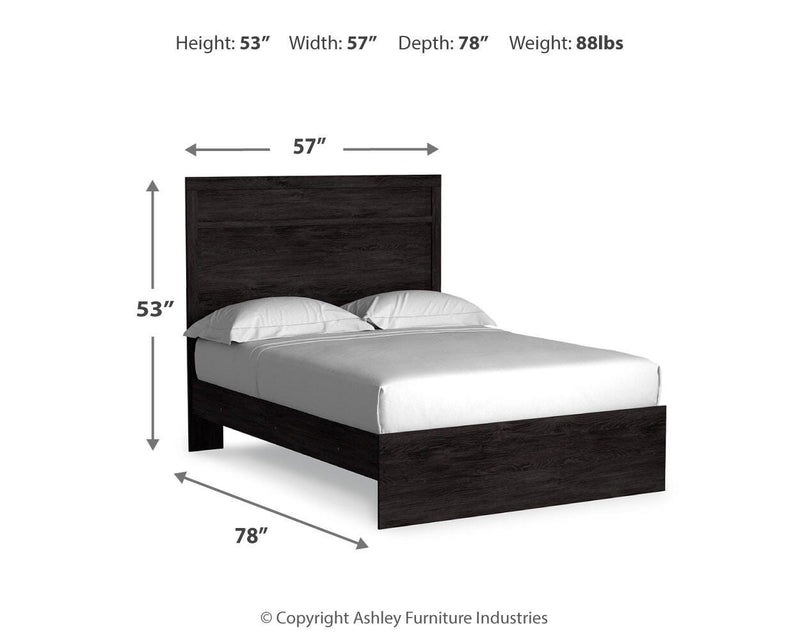 Belachime Full Panel Bed, Dresser, Chest and 2 Nightstands - B2589B19