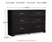 Belachime Full Panel Bed, Dresser, Chest and 2 Nightstands - B2589B19
