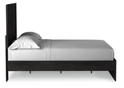 Belachime Full Panel Bed with 2 Nightstands in Charcoal - PKG018419