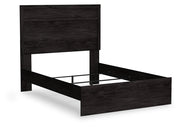 Belachime Full Panel Bed with Dresser in Charcoal - PKG018417
