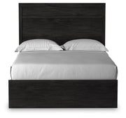 Belachime Full Panel Bed with Dresser in Charcoal - PKG018417