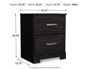 Belachime King Panel Bed with Dresser and 2 Nightstands in Charcoal from Ashley - Luna Furniture