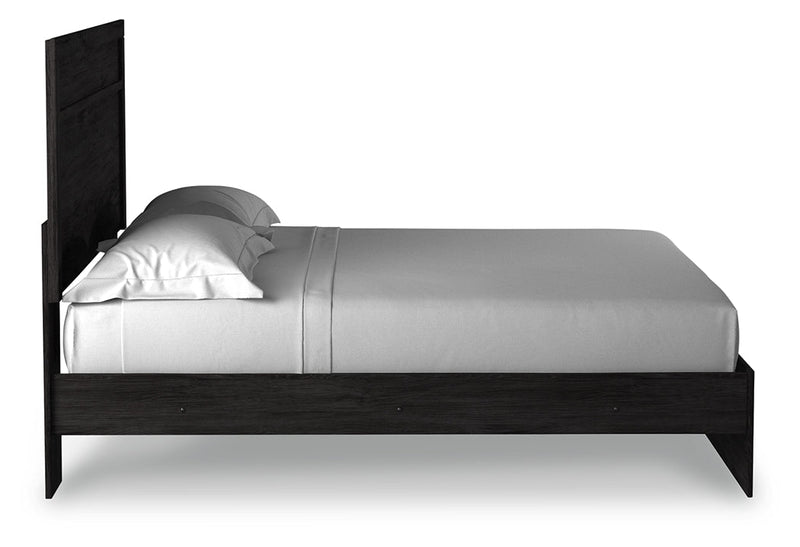 Belachime King Panel Bed with Dresser and 2 Nightstands in Charcoal from Ashley - Luna Furniture