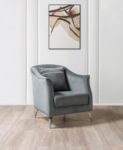 Belinda Gray Velvet Chair [ETA: 1/15] - BELINDAGRAY-CHAIR