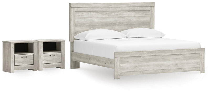Bellaby King Panel Bed and 2 Nightstands - B331B25