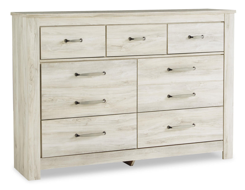 Bellaby King Panel Bed with Dresser in Whitewash - PKG004730