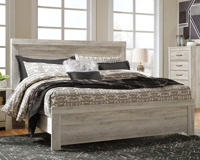 Bellaby King Panel Bed with Dresser in Whitewash - PKG004730