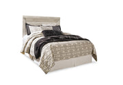 Bellaby Queen Panel Headboard Bed with Mirrored Dresser and Chest in Whitewash - PKG004640