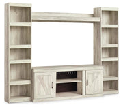 Bellaby Whitewash 4-Piece Entertainment Center - EW0331W6