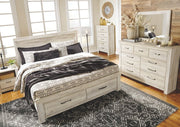 Bellaby Whitewash Footboard Storage Platform Bedroom Set - Gate FurnitureBedroom Set