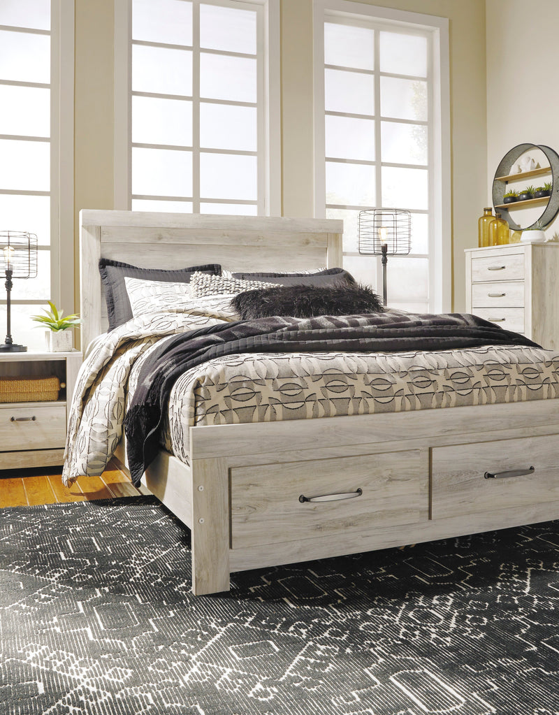 Bellaby Whitewash Footboard Storage Platform Bedroom Set - Gate FurnitureBedroom Set