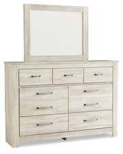 Bellaby Whitewash King Panel Bed, Dresser, Mirror and 2 Nightstands - B331B22