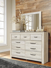 Bellaby Whitewash King Panel Storage Bed, Dresser, Mirror and 2 Nightstands - B331B19