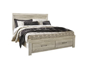 Bellaby Whitewash King Storage Platform Bed - Gate FurnitureKing Bed