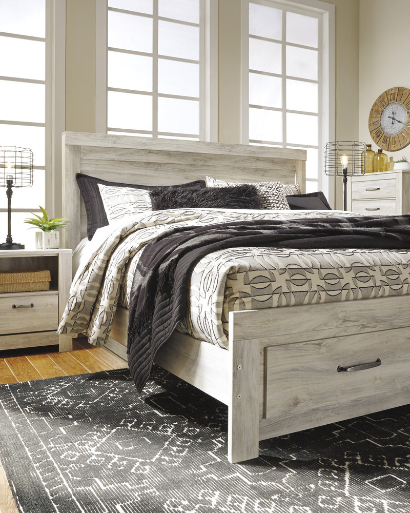 Bellaby Whitewash King Storage Platform Bed - Gate FurnitureKing Bed
