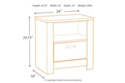 Bellaby Whitewash Nightstand - Gate FurnitureNightstand