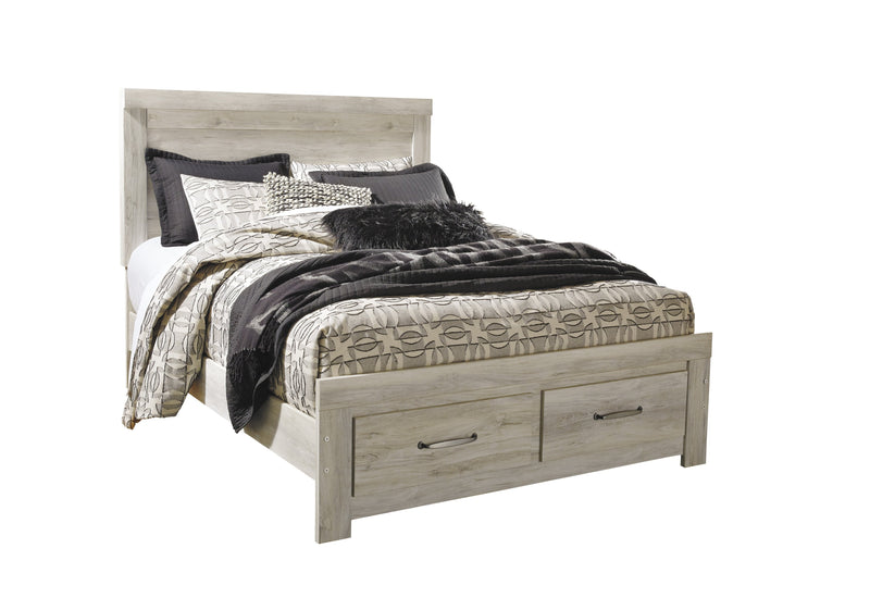 Bellaby Whitewash Queen Storage Platform Bed - Gate FurnitureQueen Bed