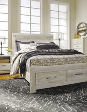 Bellaby Whitewash Storage Platform Bedroom Set - Gate FurnitureBedroom Set