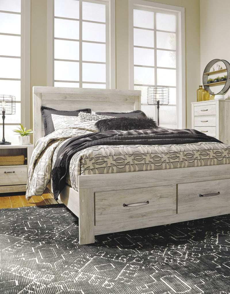 Bellaby Whitewash Storage Platform Bedroom Set - Gate FurnitureBedroom Set