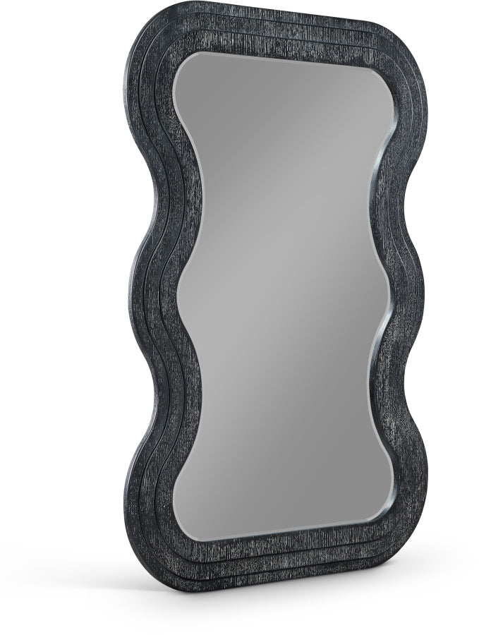 Bellagio Oak Veneer Mirror in Black - 66068Black-M