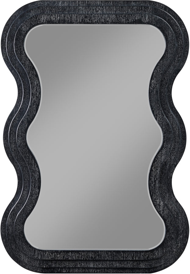 Bellagio Oak Veneer Mirror in Black - 66068Black-M