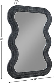 Bellagio Oak Veneer Mirror in Black - 66068Black-M