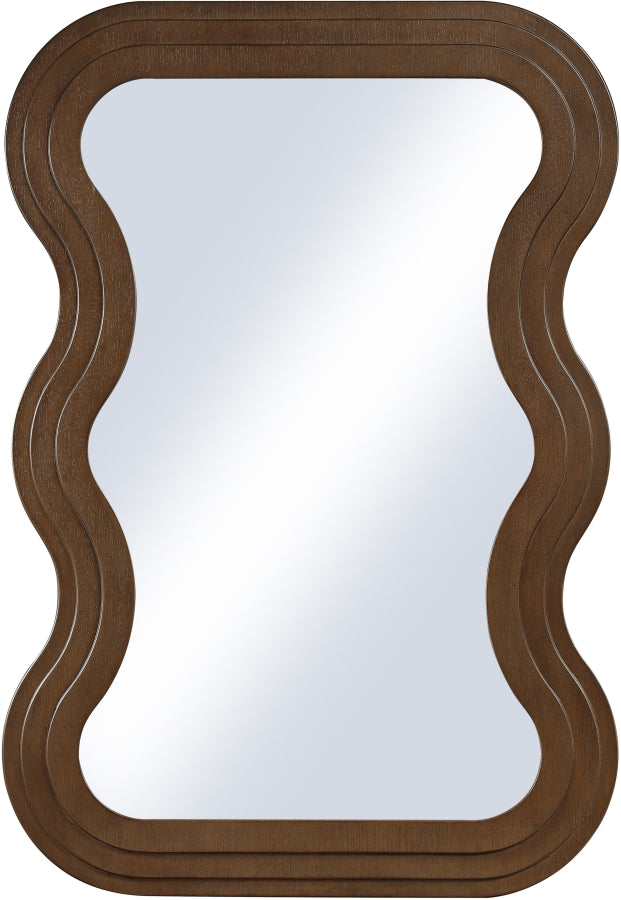 Bellagio Oak Veneer Mirror in Brown - 66068Brown-M