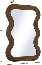 Bellagio Oak Veneer Mirror in Brown - 66068Brown-M