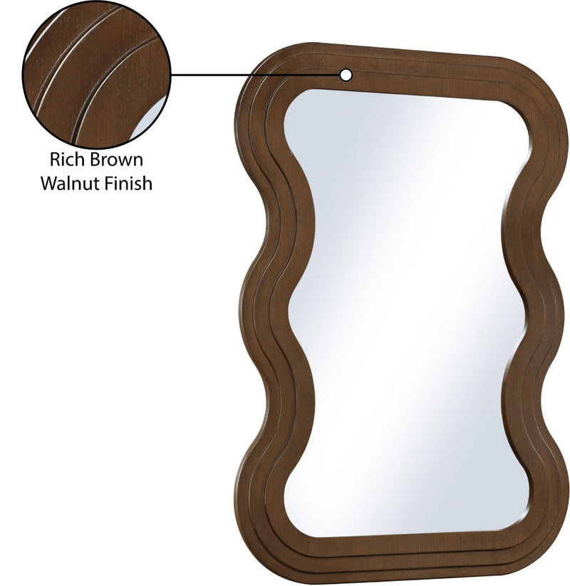 Bellagio Oak Veneer Mirror in Brown - 66068Brown-M