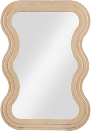 Bellagio Oak Veneer Mirror in Natural - 66068Oak-M