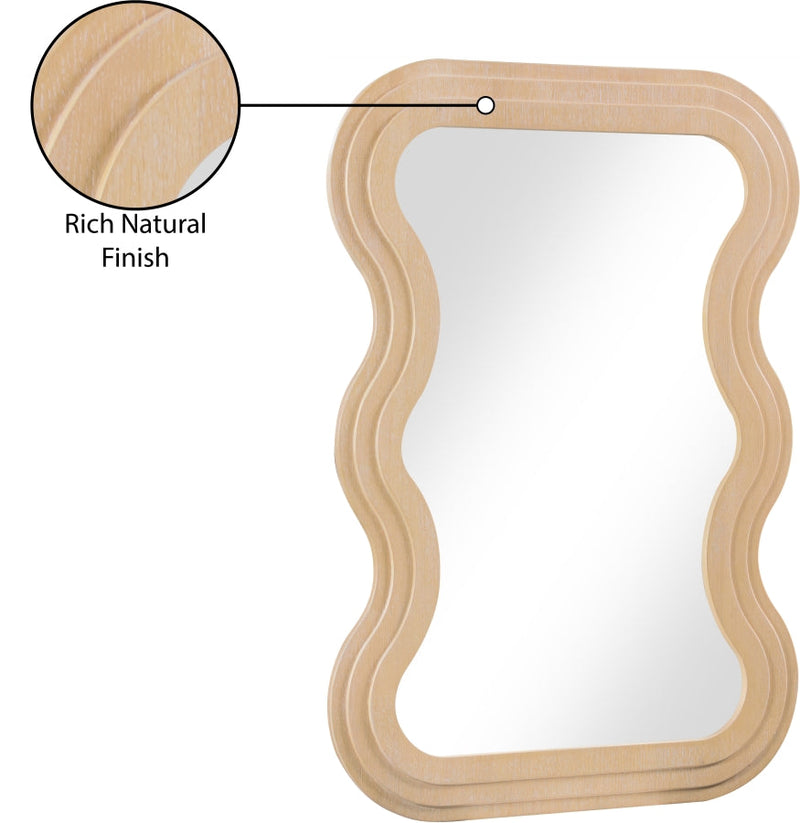 Bellagio Oak Veneer Mirror in Natural - 66068Oak-M