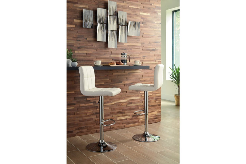 Bellatier Bone Adjustable Height Bar Stool (Set of 2) - Gate FurnitureBarstool