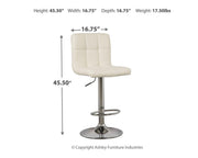 Bellatier Bone Adjustable Height Bar Stool (Set of 2) - D120-230X2