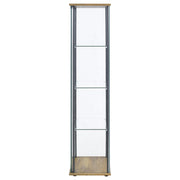 Bellatrix 3-shelf Clear Glass Curio Cabinet Mango - 950172MGO