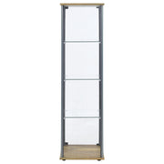 Bellatrix 3-shelf Clear Glass Curio Cabinet Mango - 950172MGO