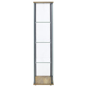 Bellatrix 3-shelf Clear Glass Curio Cabinet Mango - 950172MGO