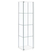 Bellatrix 3-shelf Clear Glass Curio Cabinet White - 951072