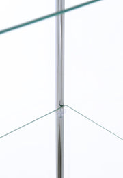 Bellatrix 3-shelf Clear Glass Curio Cabinet White - 951072