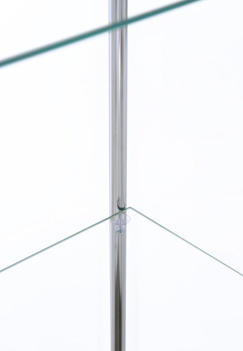 Bellatrix 3-shelf Clear Glass Curio Cabinet White - 951072