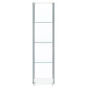 Bellatrix 3-shelf Clear Glass Curio Cabinet White - 951072
