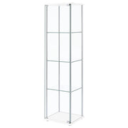 Bellatrix 3-shelf Clear Glass Curio Cabinet White - 951072