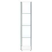 Bellatrix 3-shelf Clear Glass Curio Cabinet White - 951072