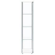 Bellatrix 3-shelf Clear Glass Curio Cabinet White - 951072