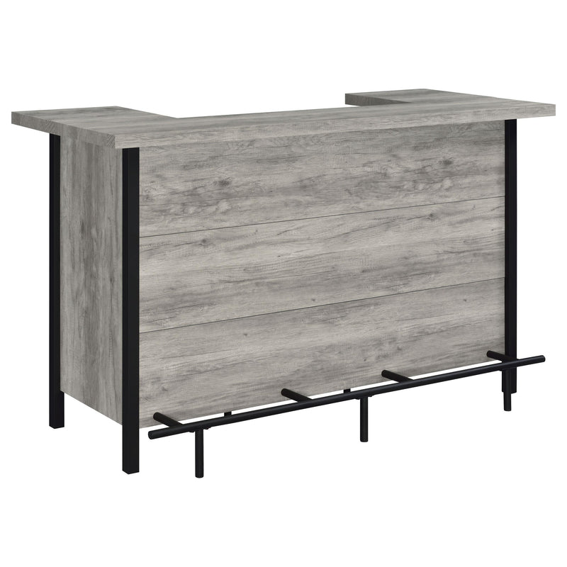 Bellemore Freestanding Home Bar Wine Cabinet Grey Driftwood - 182105