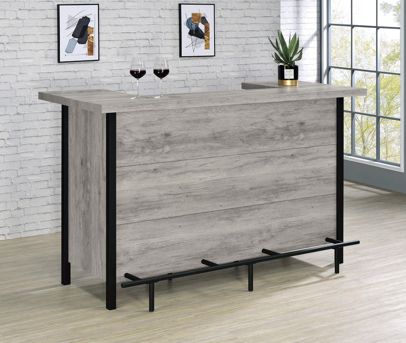 Bellemore Freestanding Home Bar Wine Cabinet Grey Driftwood - 182105