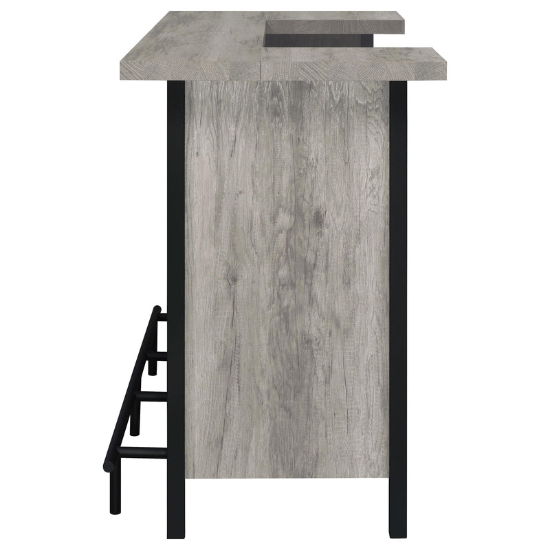 Bellemore Freestanding Home Bar Wine Cabinet Grey Driftwood - 182105
