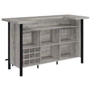 Bellemore Freestanding Home Bar Wine Cabinet Grey Driftwood - 182105