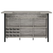 Bellemore Freestanding Home Bar Wine Cabinet Grey Driftwood - 182105