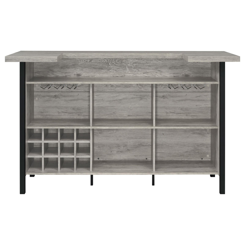 Bellemore Freestanding Home Bar Wine Cabinet Grey Driftwood - 182105