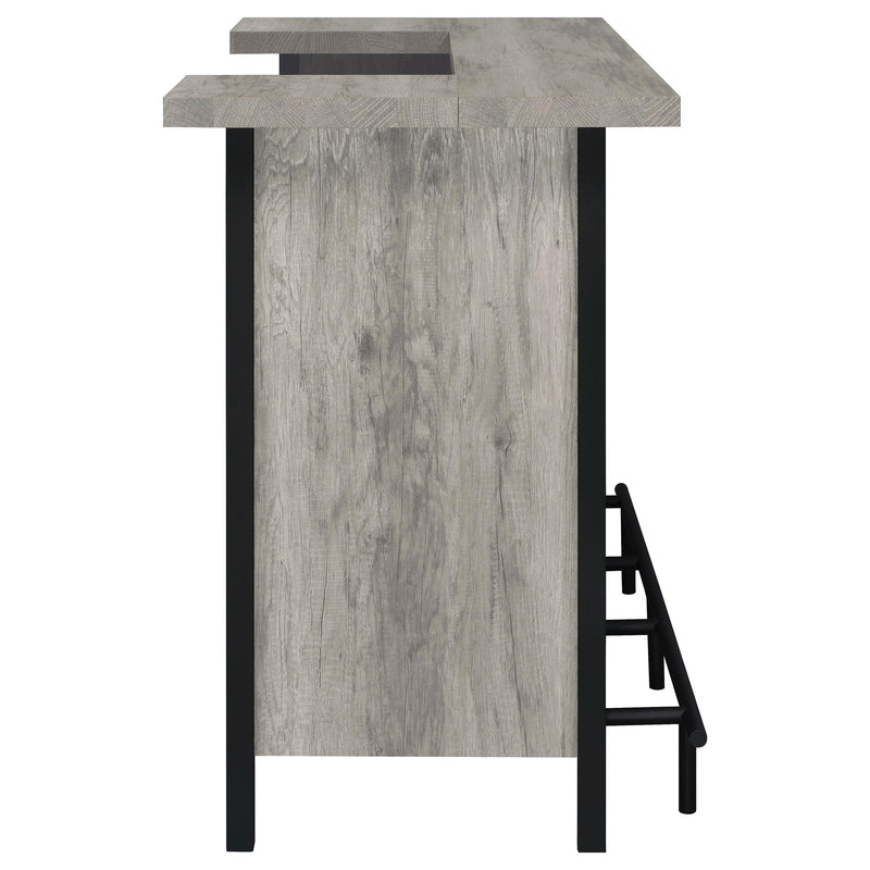 Bellemore Freestanding Home Bar Wine Cabinet Grey Driftwood - 182105